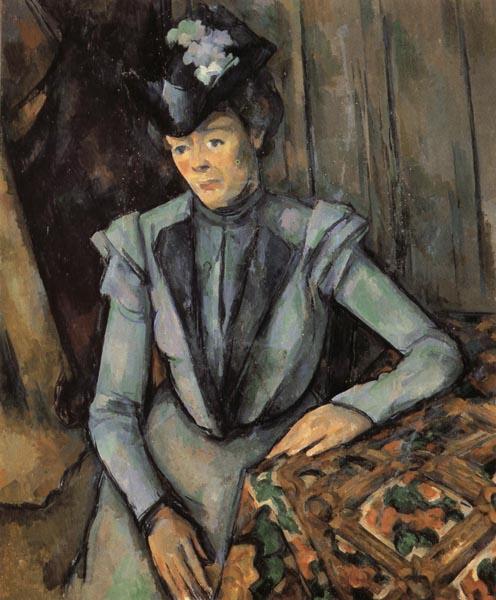 Paul Cezanne Woman in Blue Spain oil painting art